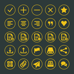 web site icons set design elements vector image