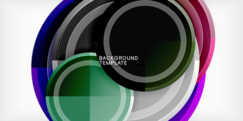 abstract circular design overlapping layers vector image