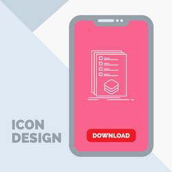 categories check list listing mark line icon vector image