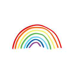 Hand drawn cute rainbow Royalty Free Vector Image