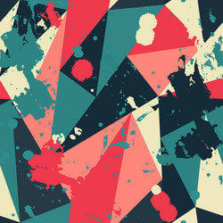 retro triangle seamless pattern with blob effect vector image