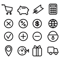 Set of icons for site vector