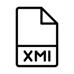 xml file type icons files and document format vector image