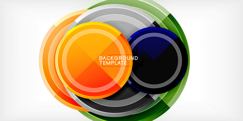 abstract circles overlap creating vibrant vector image