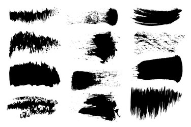 Brush strokes rows in paper design element ink vector