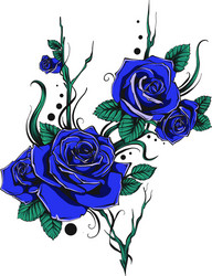 Blue Rose Tattoo Vector Images (over 350)