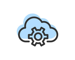 cloud storage and data transfer icon computing vector image