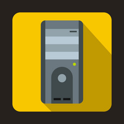 computer system unit icon flat style vector image