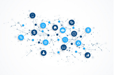 Smart Network Connection - IoT Concept vector image