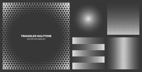 Triangular Halftone Texture Set vector image