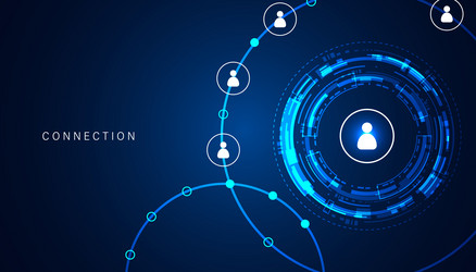 abstract network connection digital hi-tech vector image