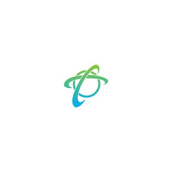 Round globe sphere orbit logo Royalty Free Vector Image