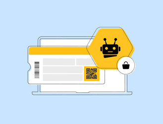ticket scalping and bots in online sales vector image