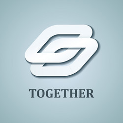 Together white paper icon design template vector