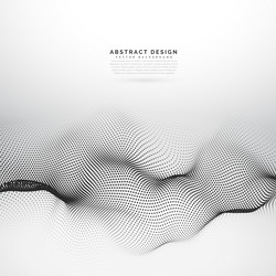 3d particle wireframe mesh background vector image