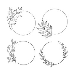 a simple set of circular frames adorned with small vector image