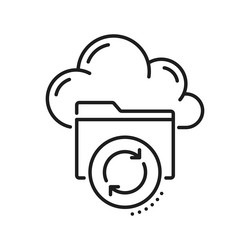 database network server and cloud storage icon vector image