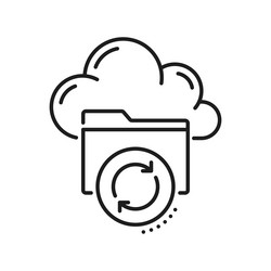 Database network server and cloud storage icon vector