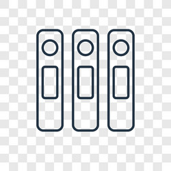 files concept linear icon isolated on transparent vector image