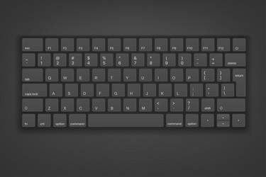 grey keyboard buttons on dark background 3d vector image