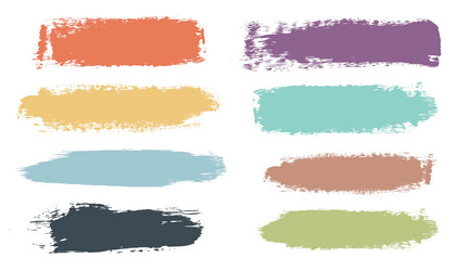 pastel paints collection white background vector