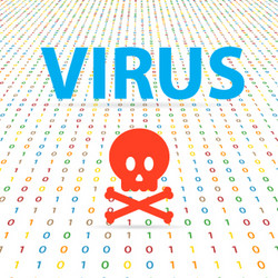 virus system for hacking digital data vector image