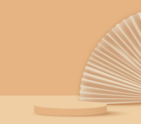 3d podium display set copy space rendering vector image