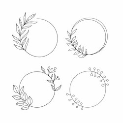 a simple set of circular frames adorned with small vector image