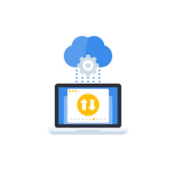 Cloud Data Synchronization Icon vector image
