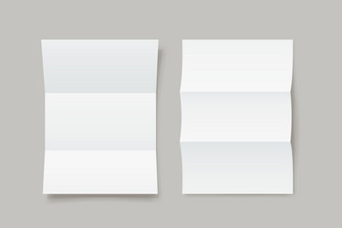 folded paper lists set with shadows vector image