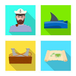 isolated object travel and attributes icon set vector image