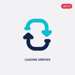 two color loading arrows icon from concept vector image