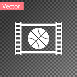 white basketball game video icon isolated vector