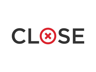 close icon sign cancel symbol web design error vector image