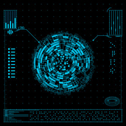 futuristic graphic user interface vector image