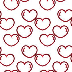 heart seamless pattern in elegant red gradient 2 vector image