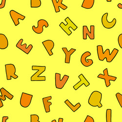 seamless background with colorful letters vector image