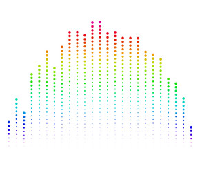 sound wave equalizer eq graphical element vector image