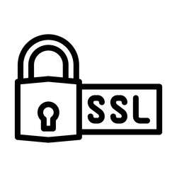 ssl secure sockets layer seo line icon vector image