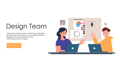 web design studio or team working vector image