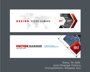 abstract set of modern horizontal website vector image
