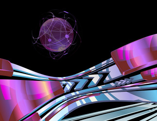 deep data space tech background vector image