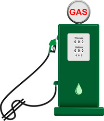 Silhouette of retro gas pump Royalty Free Vector Image