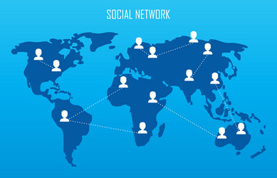 Social network concept vector