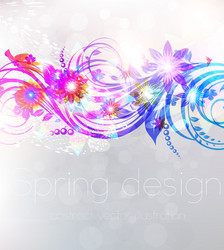 spring floral design vector