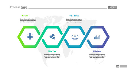 Workflow Process Chart - 4 Steps vector image