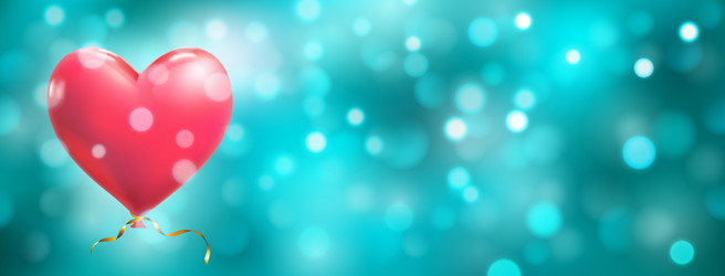 abstract bokeh background with heart vector image