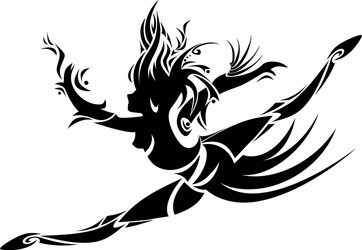 Abstract Dancer Silhouette Vector Image