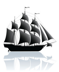 Sunk old ship Royalty Free Vector Image - VectorStock