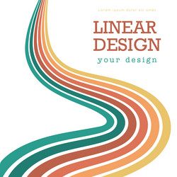 dynamic wave wavy lines design linear vector image